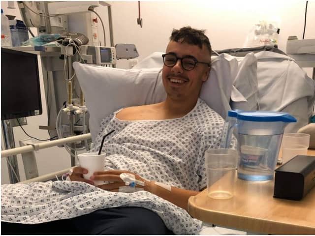 Jake Adams, 20, was diagnosed with a brain tumour in September 2019.