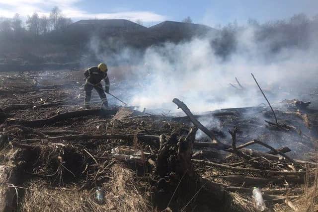 A photo shared by Tyne and Wear Fire and Rescue Service as its crews dealt with the aftermath of a grass fire in North Hylton earlier this week.