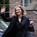 Amanda Staveley gives a celebratory wave after the takeover of Newcastle United FC by a consortium consisting of PCP Capital Partners, Reuben Brothers and the Public Investment Fund of Saudi Arabia. North News.