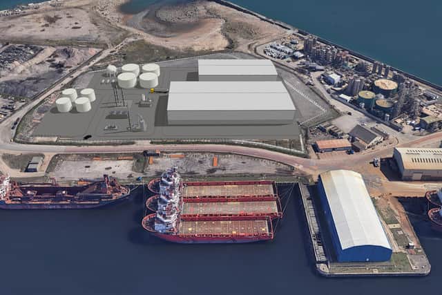 How the Wastefront site would look at the Port of Sunderland.