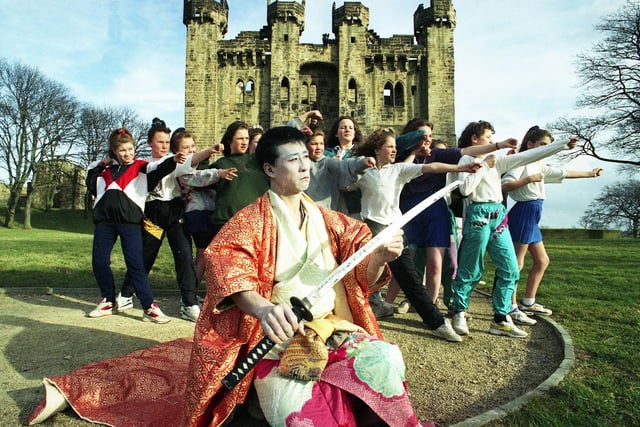 Pupils of Sunderland's Castle View Shool practise for the Japanese Festival at Hylton Castle. Did you take part?