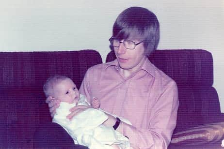 Geoff with Christine in 1976.