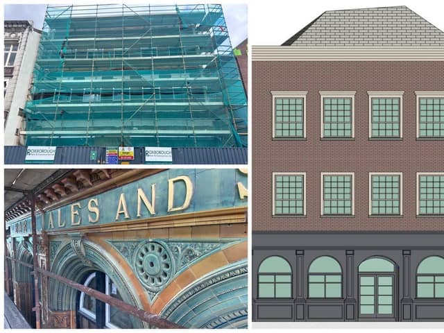 The former JJB Sports building is being turned into The 3 Stories. The image on the right shows how the facade will look.