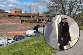 Brenda Blethyn, snapped by Naomi McDonald, as the production crew of Vera used Sunderland Civic Centre's car park as a set.