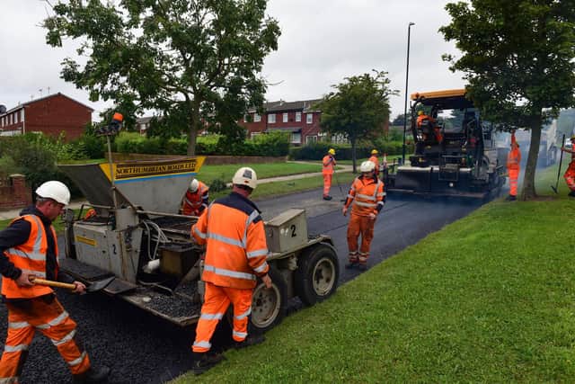 Road resurfacing under way. Picture c/o Sunderland City Council.