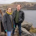 From left, Nia Roberts, Sian Reese-Williams and Mark Lewis-Jones star in the second series of Channel 4 drama The Light in the Hall (Picture: Channel 4)