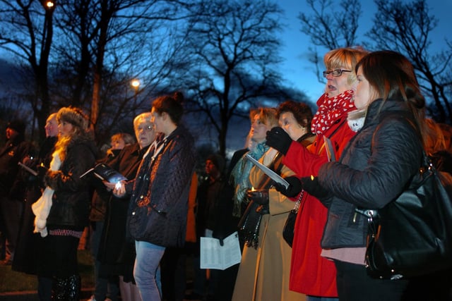 St Benedict's Hospice Light Up A Life Carol Service 10 years ago, the last to be held at the Monkwearmouth Hospital site.