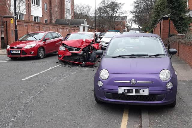 Police say that there have been no reports of injuries following the crash.