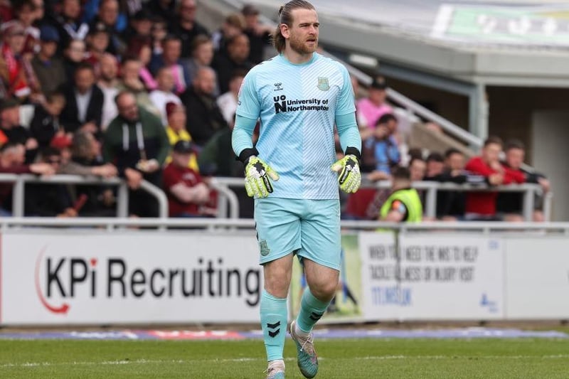 Despite suffering a calf injury and missing a few games earlier this year, Burge has been Northampton’s first-choice goalkeeper for most of the season. The 31-year-old has kept 11 clean sheets in 36 League Two appearances, while a win over Tranmere on the final day of the season would see The Cobblers promoted.