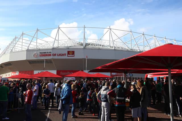 Sunderland fans outside of the Stadium of Light.