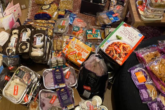 A selection of the food donations handed out by Impact North East.
