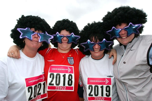 A cool look for this group of runners in the 2006 Race For Life.