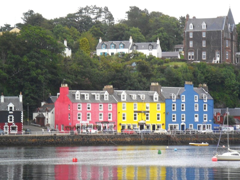 The pretty multi-coloured houses of Tobermory, on the Isle of Mull, provide one of the most famous views in Scotland.