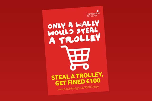People will be fined £100 if caught taking shopping trolleys off store land.