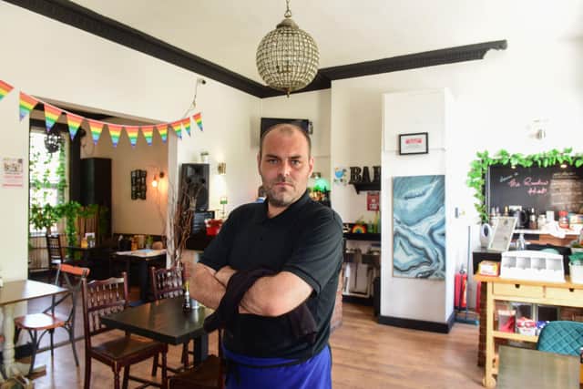 Rainbow Hub Cafe manager Anthony Pullen is concerned for the future of his business after thieves stole £2,000 worth of money, stock and equipment and caused £4,000 worth of damage.