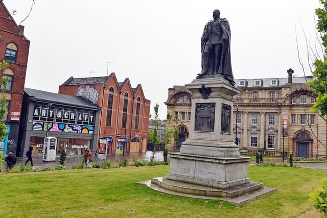 Fred Aldous, seen within the spruced-up Fitzalan Square.