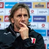 The coach of the Peruvian national football team, Argentine Ricardo Gareca, speaks during an interview with AFP at the team's headquarters in Lima, on July 24, 2019. (Photo by ERNESTO BENAVIDES / AFP)        (Photo credit should read ERNESTO BENAVIDES/AFP via Getty Images)
