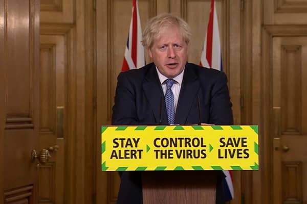 Prime Minister Boris Johnson during a media briefing in Downing Street, London, on coronavirus (COVID-19). Photo credit: PA Video/PA Wire