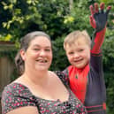 Five year-old Logan Allison, appropriately dressed as a superhero, saved his mam Kimberley from the River Wear.