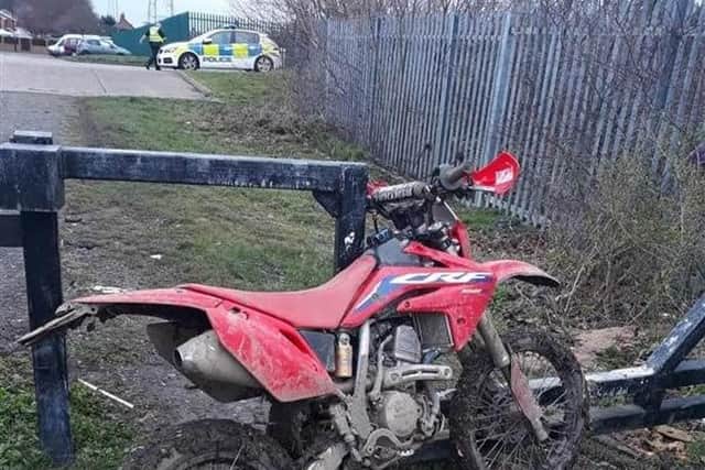 In March a motorcycle was seized after a drone operation in Sunderland.