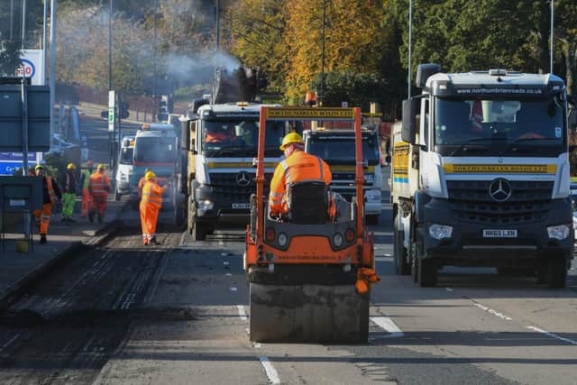 Highways Resurfacing Barnes Gyratory. Picture credit: Sunderland City Council