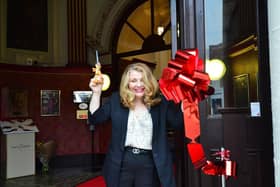 Theatre director Marie Nixon cuts the ribbon as the Empire Theatre re-opens after 18 months. Picture by FRANK REID.