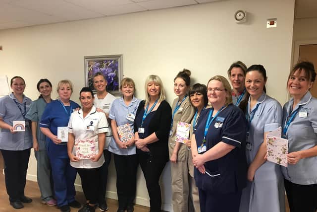 Head of Midwifery Sheila Ford, centre, with members of the maternity team at Sunderland Royal Hospital where maternity services have been rated as the best performing nationally.