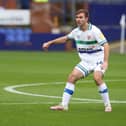 BIRKENHEAD, ENGLAND - OCTOBER 23: Callum McManaman of Tranmere Rovers in action during the Sky Bet League Two match between Tranmere Rovers and Northampton Town at Prenton Park on October 23, 2021 in Birkenhead, England. (Photo by Pete Norton/Getty Images)