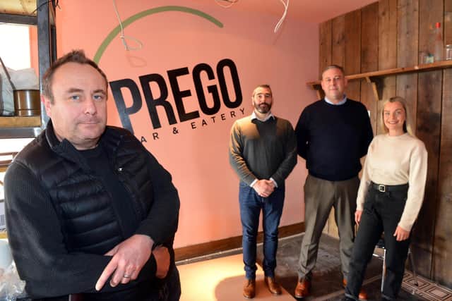 Prego is to open in the former Martino's site at Seaburn. From left owner Solly Reader, finance director Scott Robson, general manager David Welsh and accountant Yana Oliphant.