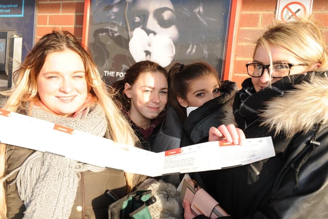 Stormie Whitfield, Ellie Wardle, Chloe Mackel and Adele Duncan were delighted to get their tickets.