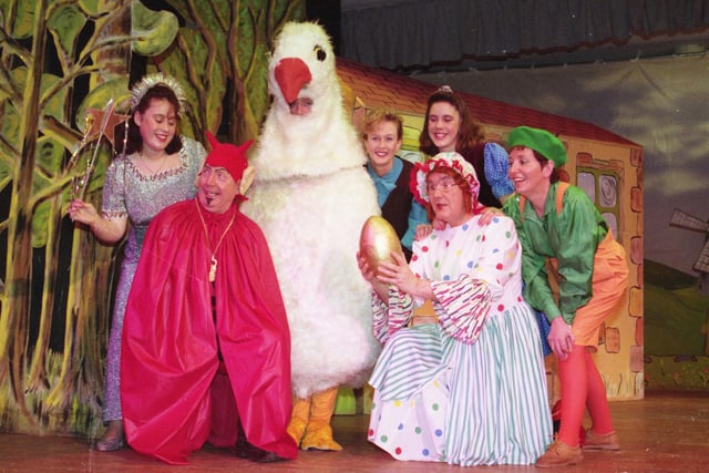 A scene from Mother Goose performed by the Three Churches Drama Group in 1992. Were you a member?