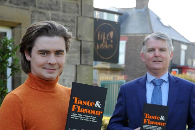 Sunderland City Council's Chief Executive Patrick Melia and Life Kitchen's Ryan Riley with the new recipe book.