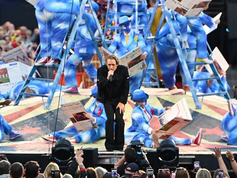 Mark Owen faces the band's army of ecstatic fans.