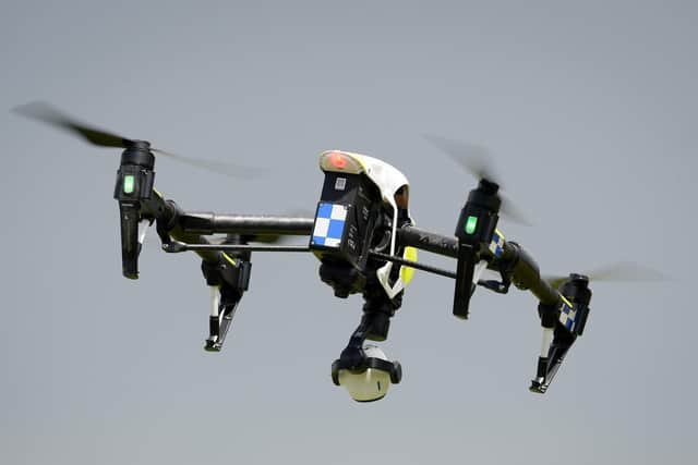 A stock image of a drone, in this case one used by police. The airborne devices will be deployed to tackle fly-tipping in Sunderland.