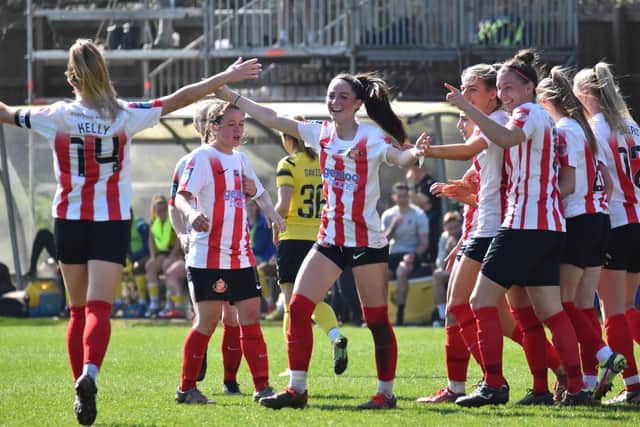 Katy Watson’s first senior goal helped Sunderland Ladies to a comfortable 2-1 win over Watford in the Women’s Championship. Picture: Chris Fryatt.