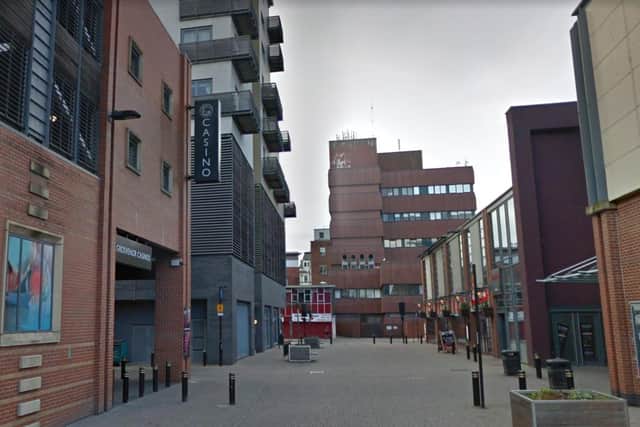 The attacks happened in the area near of the Riverside Quarter Flats complex in Lambton Street in Sunderland City Centre. Image copyright Google.