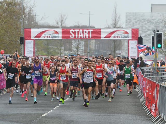 The start of the Sunderland City Runs 2023 half marathon