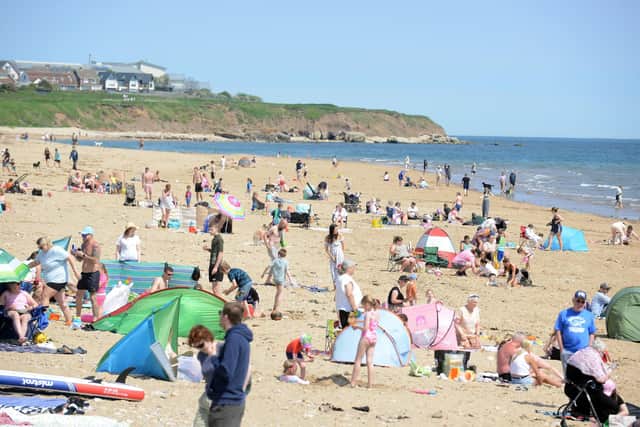 Sun lovers at Sunderland's Seaburn Beach during May's hot weather.
