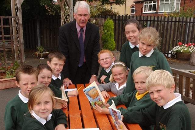 New picnic tables were a big hit at Hill View Junior School in 2004.