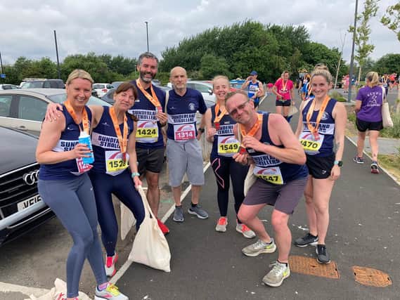 Sunderland Strollers members after the run