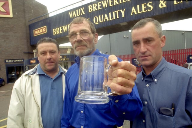 Vaux workers on their last day in 1999. Did you work at the brewery back then?