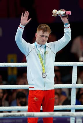 Kiaran MacDonald winning silver at the 2022 Commonwealth Games