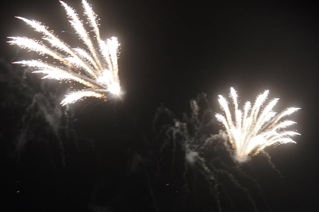A clear view of some of the evening's fireworks at Seaham.