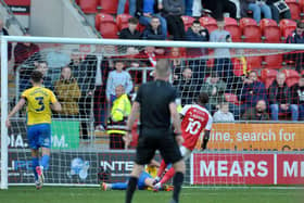 Rotherham score their fifth goal on Saturday afternoon