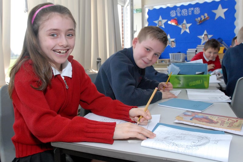 These pupils were enjoying lessons in 2009 which was the year the school celebrated its 50th anniversary.