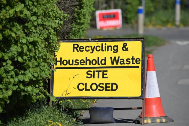 Recycling centres are closed nationwide