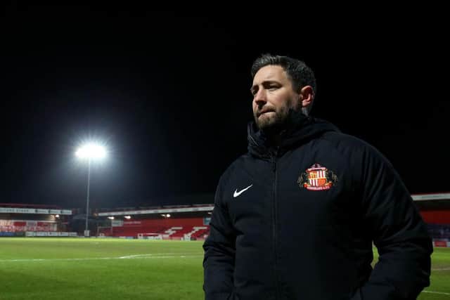 Lee Johnson believes he will be able to keep hold of Manchester City and Everton pair Callum Doyle and Nathan Broadhead after January (Photo by Lewis Storey/Getty Images)