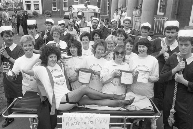 Fundraising for Monkwearmouth Hospital fundraising in 1987. Recognise anyone?