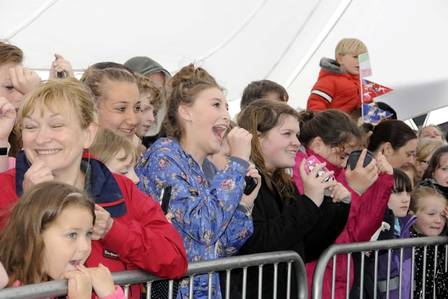 Spectators enjoy the entertainment in the Blue Peter tent during the Olympic celebrations at Herrington Country Park 10 years ago.