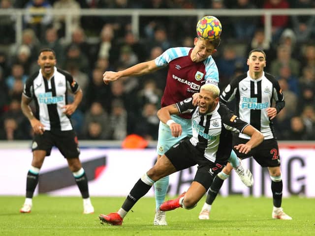 Burnley defender James Tarkowski in action against Newcastle United (Photo by Ian MacNicol/Getty Images)